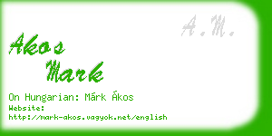akos mark business card