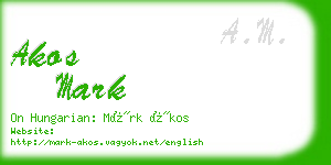 akos mark business card